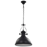 Lampa sufitowa, czarna, okrągła, E27