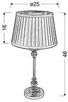Lampka stołowa nocna czarno-miedziana stożek 60W Amore Candellux 41-38777