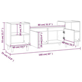 vidaXL Szafka pod TV, biała, 80x36x50 cm, materiał drewnopochodny wariant 11