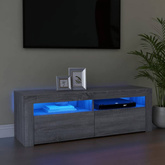 vidaXL Szafka pod TV z LED, szary dąb sonoma, 120x35x40 cm model standard
