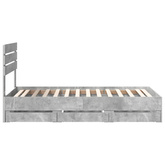 Ramka łóżka Betonowy szary 90 x 190 cm Drewno inżynieryjne