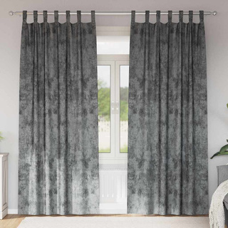 Zasłony z weluru z zasłonami 2 pcs Szary 225 x 140 cm Aksamit