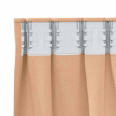 Firany blackout z kółkami 2 pcs Jasny Brąz 140 x 140 cm