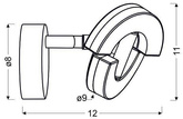 Kinkiet chrom LED lampa ścienna Morris 91-67470