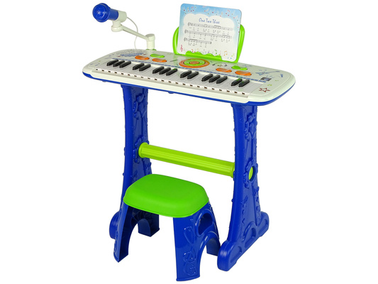 Elektryczne Pianino Keyboard Dla Dzieci Niebieskie Nuty USB