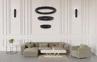 Designerska Lampa Wisząca czarna Swarovski Adani AD216