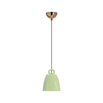 Lampa wisząca SEWILLA zielona - z ceramicznym kloszem - skandynawska lampa nad stół