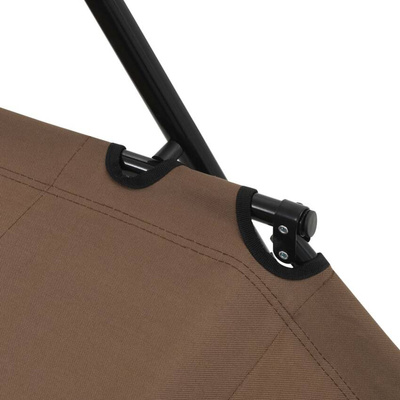 vidaXL Składane leżaki z podnóżkiem, 2 szt., stalowe, brązowe