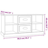 vidaXL Szafka pod TV, dąb sonoma, 99,5x35,5x48 cm