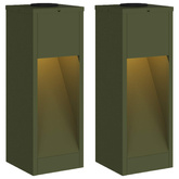 Solarna Lampa LED na Ścieżkę 2 pcs Zielony oliwkowy