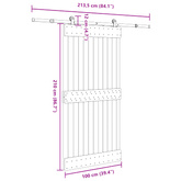 Drzwi przesuwne NARVIK 100 x 210 cm (213,5 cm)