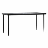 7-częściowy zestaw mebli ogrodowych, czarny, rattan PVC