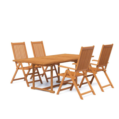 5-cz. zestaw mebli ogrodowych, lite drewno akacjowe, 150-200 cm