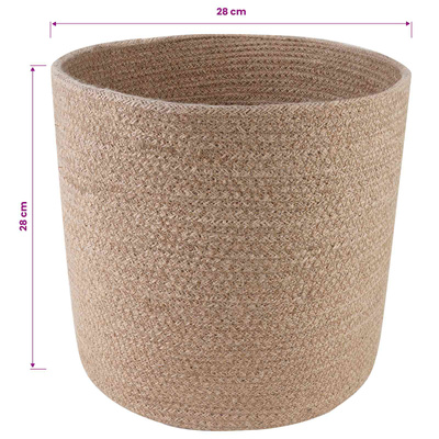 Zestaw doniczek 2 pcs naturalny ? 28 x 28 cm 100% Juta Tossa