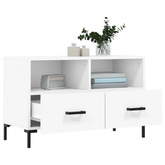 vidaXL Szafka pod TV, biała, 80x36x50 cm, materiał drewnopochodny wariant 7