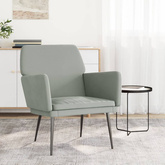 vidaXL Fotel, jasnoszary, 62x79x79 cm, obity aksamitem