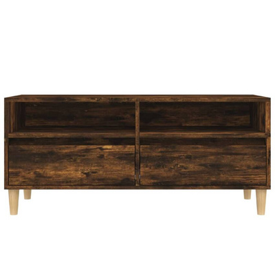 vidaXL Szafka pod TV, przydymiony dąb, 100x34,5x44,5 cm