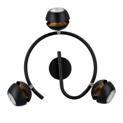 Boni spirala 3x3w gu10 led czarny