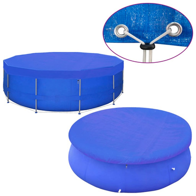 Plandeki na basen, 2 szt., PE, okrągłe, 460 cm, 90 g/m?