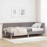 Rama Łóżka Narożnego z Materacem 2 szt. Ciemnoszary 90 x 190 cm