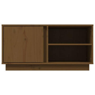 Szafka pod TV, miodowy brąz, 80x35x40,5 cm, lite drewno sosnowe vidaXL