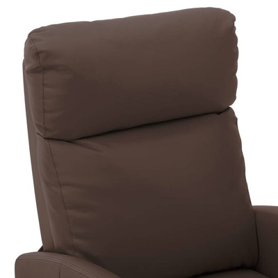 vidaXL Fotel masujący, brązowy, sztuczna skóra model standard