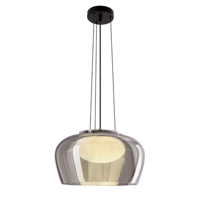 Lampa wisząca Insieme 35 szklana klosz dymiony nad stół do salonu