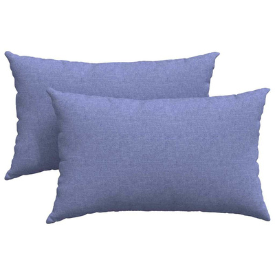 Poduszki na sofę 2 pcs Niebieski dżins 50 x 30 cm tkanina