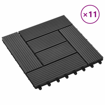 Płytka Tarasowa 11 pcs Czarny 30 x 30 cm