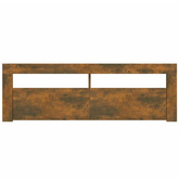 vidaXL Szafka pod TV z oświetleniem LED, przydymiony dąb, 120x35x40 cm model standard