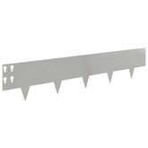 Krawężnik do trawnika 10 szt. 100 x 20 cm Stal srebrny