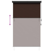 Roleta brązowy 160 x 250 cm Materiał i Aluminium