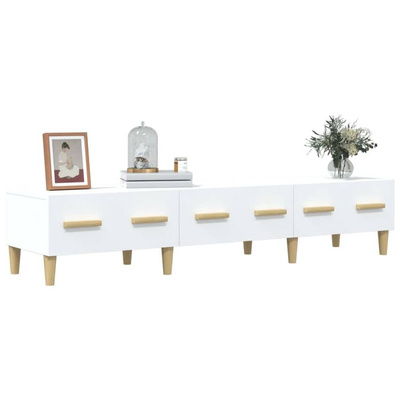 vidaXL Szafka pod TV, biała, 150x34,5x30 cm, materiał drewnopochodny