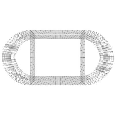 vidaXL Podwyższona donica gabionowa galwanizowane żelazo 200x100x100cm
