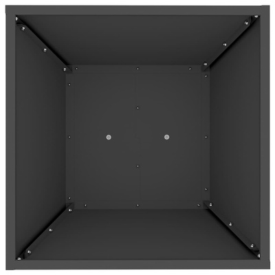 Donica słupowa Czarny 40 x 40 x 100 cm
