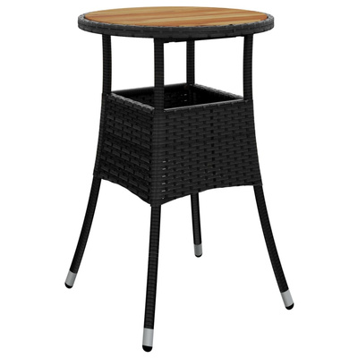 vidaXL 5-cz. zestaw mebli ogrodowych bistro z poduszkami, czarny