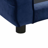 Sofa dla psa, niebieska, 72x45x30 cm, pluszowa
