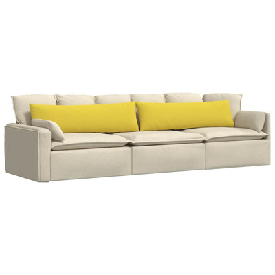 Poduszki na sofę 2 pcs Jasnożółty 145 x 40 cm tkanina