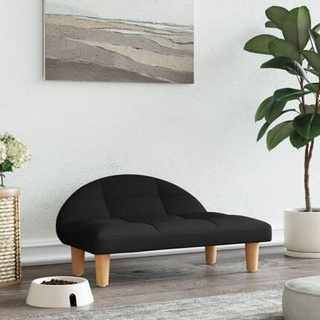 vidaXL Legowisko dla psa, czarne, 70x52x30 cm, obite tkaniną