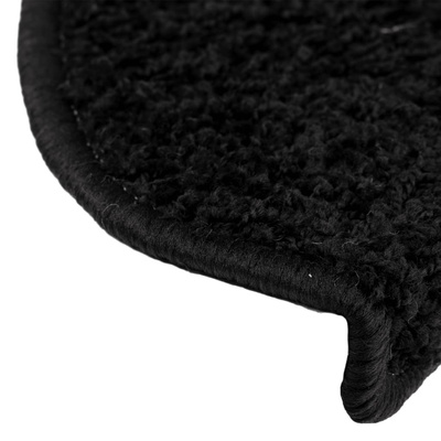 Maty na schody 15 szt. 65x21x4 cm Czarne półokrągłe duże