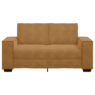 Sofa 2-osobowa, brązowy, 160x78x84 cm, tapicerowana aksamitem