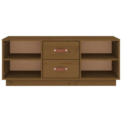 vidaXL Szafka pod TV, miodowy brąz, 100x34x40 cm, lite drewno sosnowe