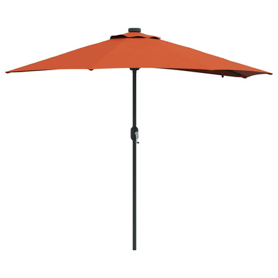 Parasolka ogrodowa terakota 294 x 150 x 223 cm Poliester i Stal