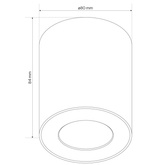 Oprawa hermetyczna, sufitowa, natynkowa, do łazienki KLARS White IP44 GU10 biała EDO777338 EDO Solutions