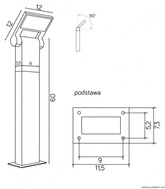 Lampa ogrodowa stojąca 11702-600 DG