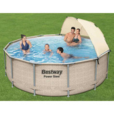 Bestway Basen Power Steel z akcesoriami i daszkiem, 396x107 cm