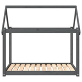 vidaXL Legowisko dla psa, szare, 111x80x100 cm, lite drewno sosnowe