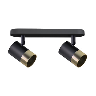 Lampa sufitowa Tobi listwa 2-punktowa do salonu metalowa