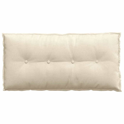 Poduszka na plecy Kremowy 100 x 50 cm Tkanina sztruksowa