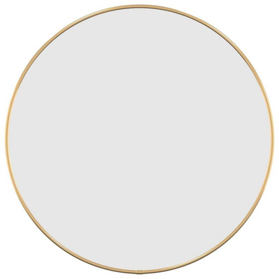vidaXL Lustro ścienne, złote, Ø 50 cm, okrągłe